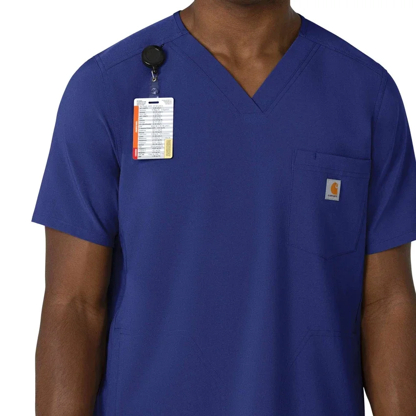 Blusa médica masculina com decote em V da Force Cross-Flex
