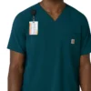 Blusa médica masculina com decote em V da Force Cross-Flex