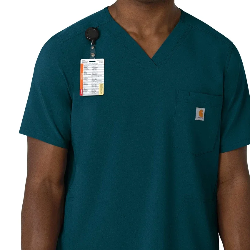 Blusa médica masculina com decote em V da Force Cross-Flex