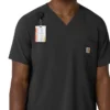 Blusa médica masculina com decote em V da Force Cross-Flex