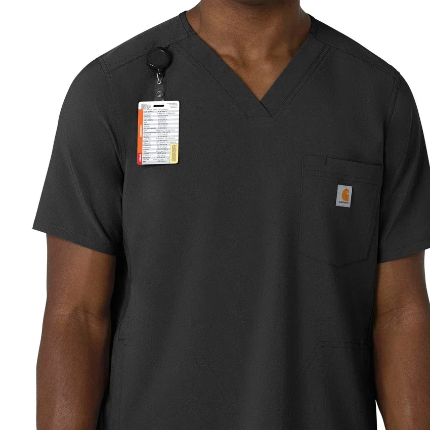 Blusa médica masculina com decote em V da Force Cross-Flex