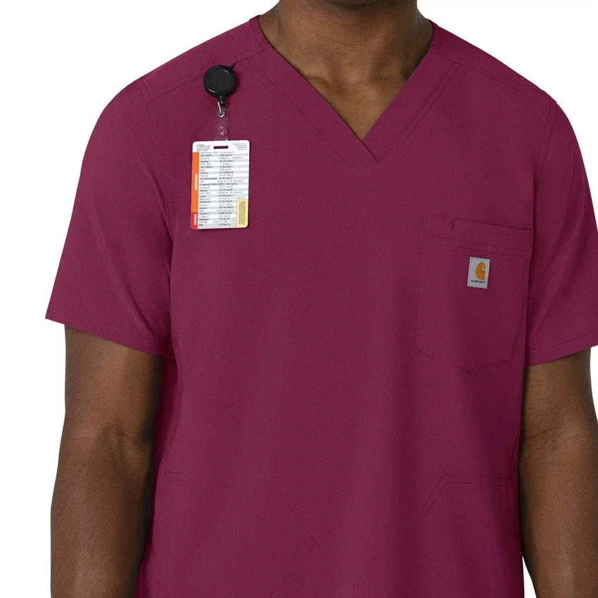 Blusa médica masculina com decote em V da Force Cross-Flex