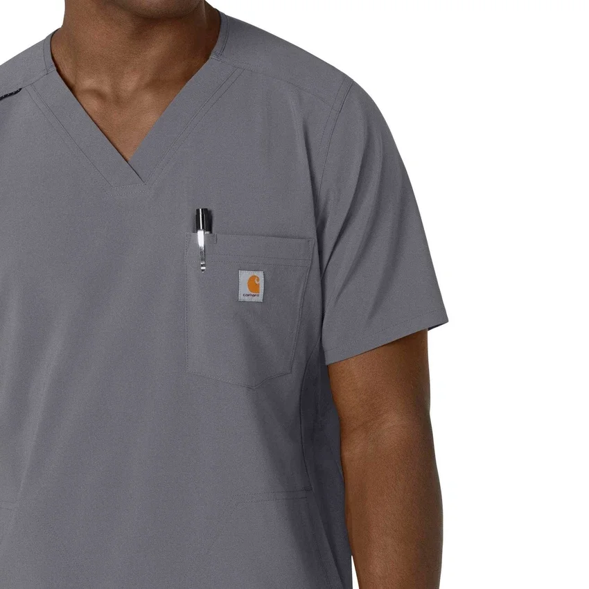 Blusa médica masculina com decote em V da Force Cross-Flex