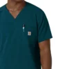 Blusa médica masculina com decote em V da Force Cross-Flex