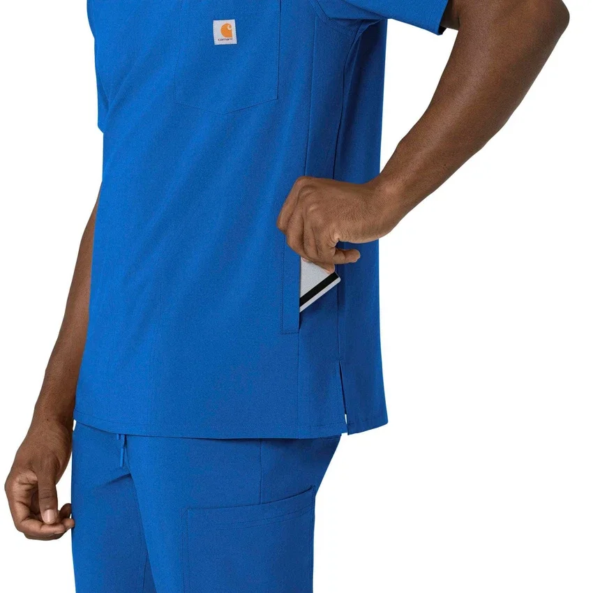 Blusa médica masculina com decote em V da Force Cross-Flex