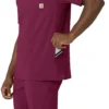 Blusa médica masculina com decote em V da Force Cross-Flex
