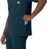 Blusa médica masculina com decote em V da Force Cross-Flex