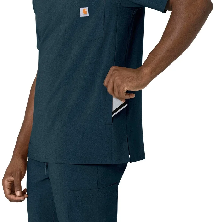 Blusa médica masculina com decote em V da Force Cross-Flex
