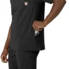 Blusa médica masculina com decote em V da Force Cross-Flex