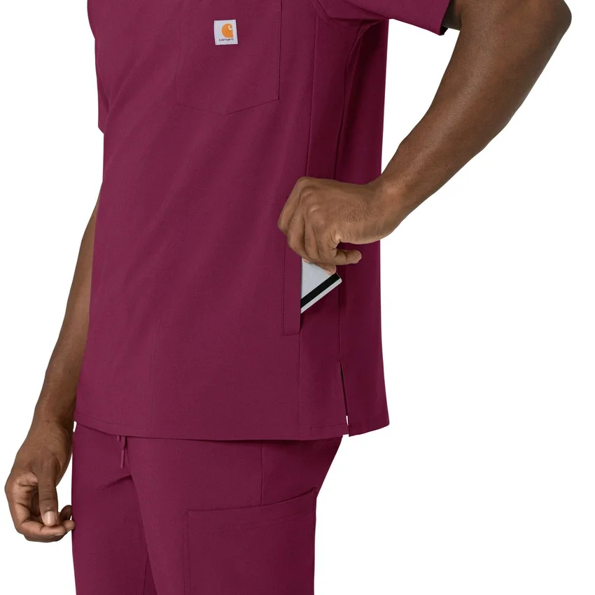 Blusa médica masculina com decote em V da Force Cross-Flex