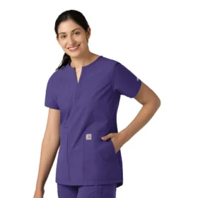 Blusa médica tipo túnica com decote em V da coleção Force Essentials para mulher