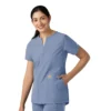 Blusa médica tipo túnica com decote em V da coleção Force Essentials para mulher