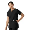 Blusa médica tipo túnica com decote em V da coleção Force Essentials para mulher