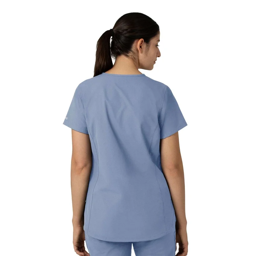 Blusa médica tipo túnica com decote em V da coleção Force Essentials para mulher
