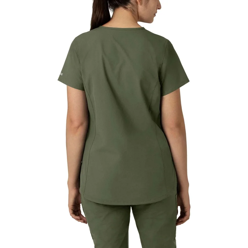Blusa médica tipo túnica com decote em V da coleção Force Essentials para mulher