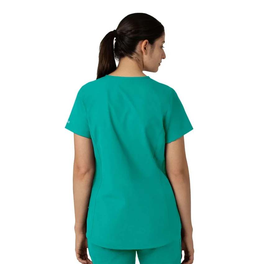 Blusa médica tipo túnica com decote em V da coleção Force Essentials para mulher