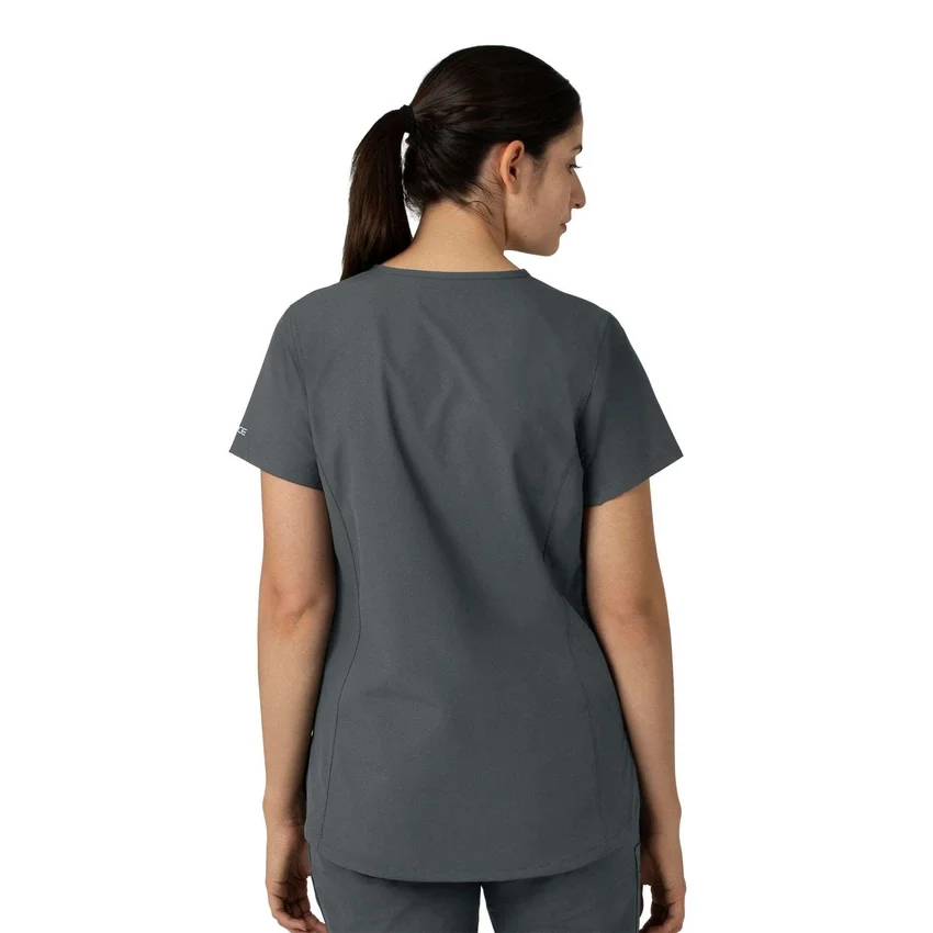 Blusa médica tipo túnica com decote em V da coleção Force Essentials para mulher