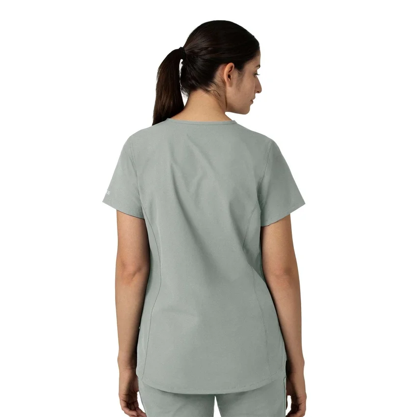 Blusa médica tipo túnica com decote em V da coleção Force Essentials para mulher