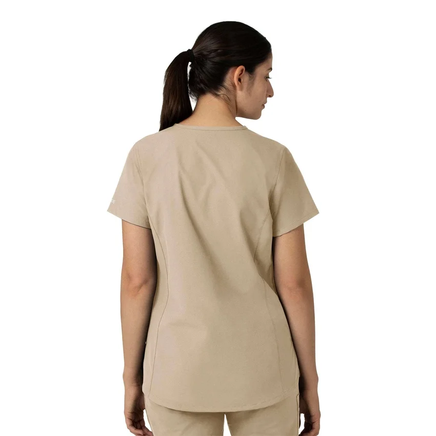 Blusa médica tipo túnica com decote em V da coleção Force Essentials para mulher