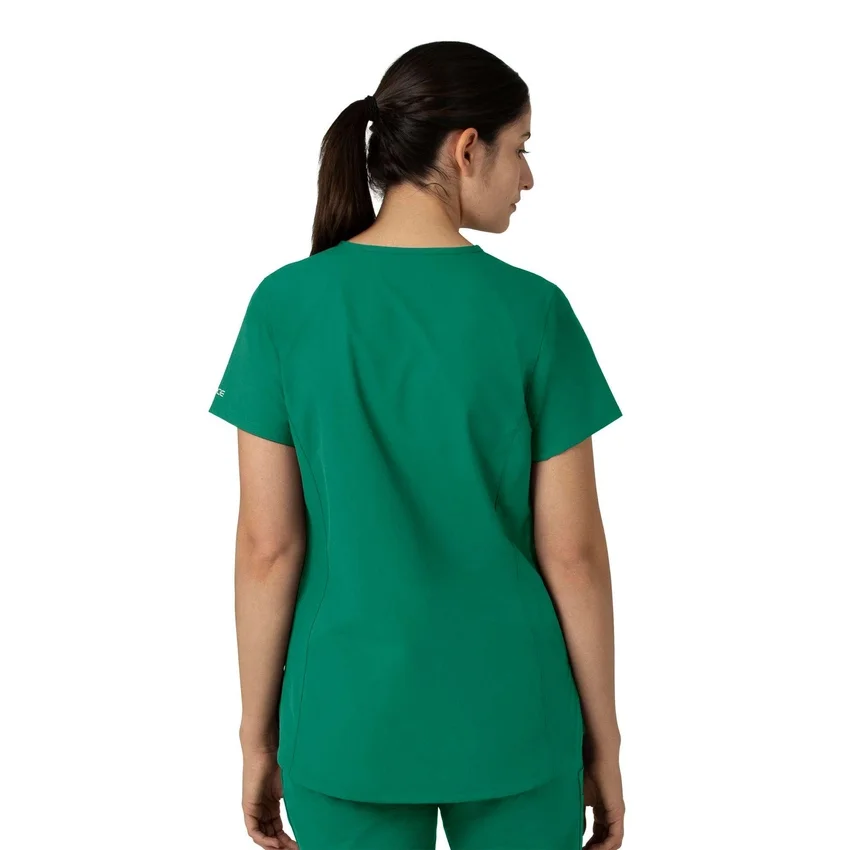 Blusa médica tipo túnica com decote em V da coleção Force Essentials para mulher