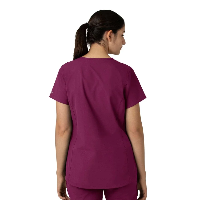 Blusa médica tipo túnica com decote em V da coleção Force Essentials para mulher