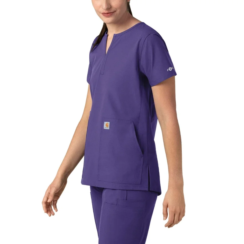 Blusa médica tipo túnica com decote em V da coleção Force Essentials para mulher