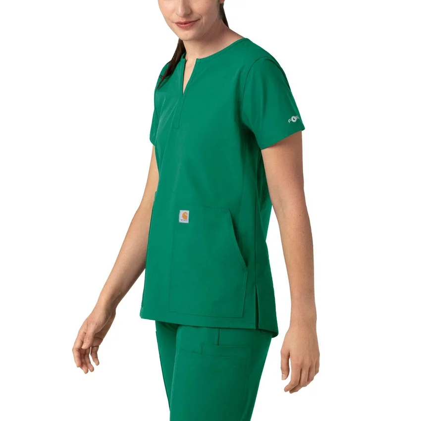 Blusa médica tipo túnica com decote em V da coleção Force Essentials para mulher