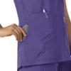 Blusa médica tipo túnica com decote em V da coleção Force Essentials para mulher