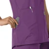 Blusa médica tipo túnica com decote em V da coleção Force Essentials para mulher