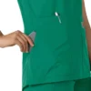 Blusa médica tipo túnica com decote em V da coleção Force Essentials para mulher