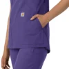 Blusa médica tipo túnica com decote em V da coleção Force Essentials para mulher