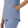 Blusa médica tipo túnica com decote em V da coleção Force Essentials para mulher