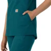 Blusa médica tipo túnica com decote em V da coleção Force Essentials para mulher