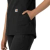 Blusa médica tipo túnica com decote em V da coleção Force Essentials para mulher
