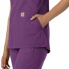 Blusa médica tipo túnica com decote em V da coleção Force Essentials para mulher
