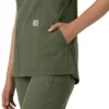 Blusa médica tipo túnica com decote em V da coleção Force Essentials para mulher
