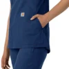 Blusa médica tipo túnica com decote em V da coleção Force Essentials para mulher