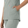 Blusa médica tipo túnica com decote em V da coleção Force Essentials para mulher