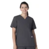 Blusa médica unissexo Force Essentials com decote em V e 6 bolsos
