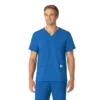 Blusa médica unissexo Force Essentials com decote em V e 6 bolsos