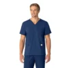 Blusa médica unissexo Force Essentials com decote em V e 6 bolsos