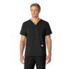 Blusa médica unissexo Force Essentials com decote em V e 6 bolsos