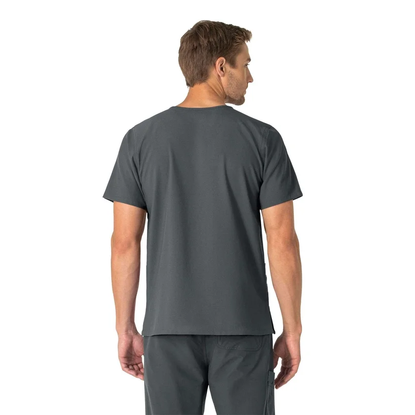Blusa médica unissexo Force Essentials com decote em V e 6 bolsos