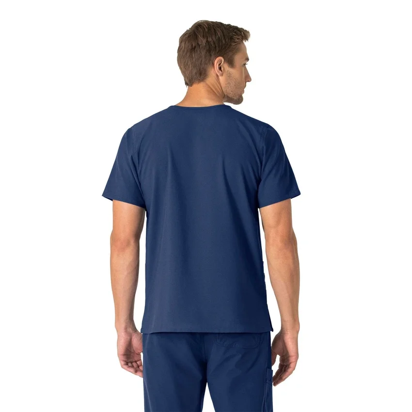 Blusa médica unissexo Force Essentials com decote em V e 6 bolsos