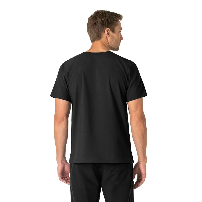 Blusa médica unissexo Force Essentials com decote em V e 6 bolsos