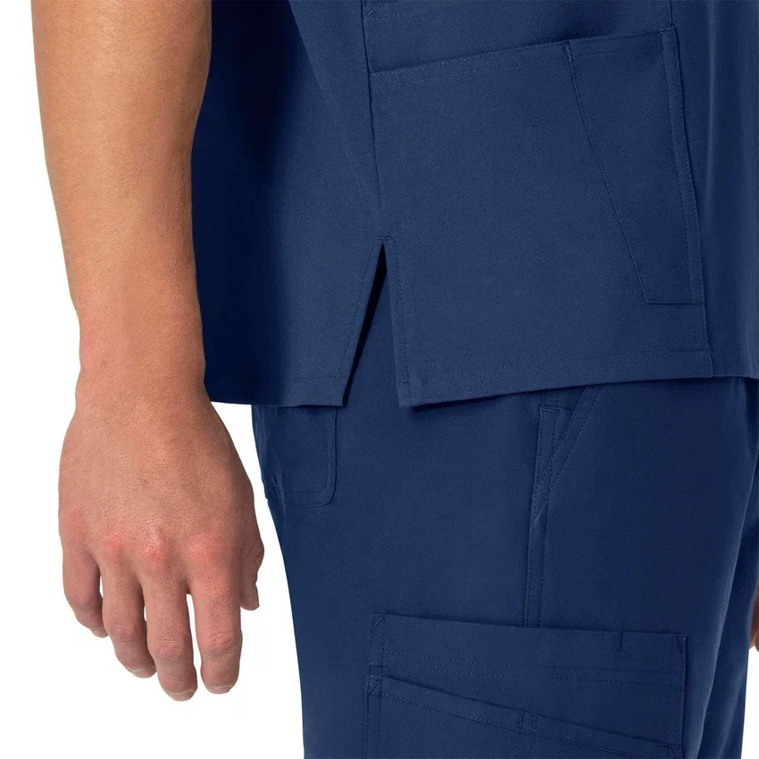 Blusa médica unissexo Force Essentials com decote em V e 6 bolsos