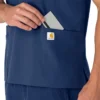 Blusa médica unissexo Force Essentials com decote em V e 6 bolsos