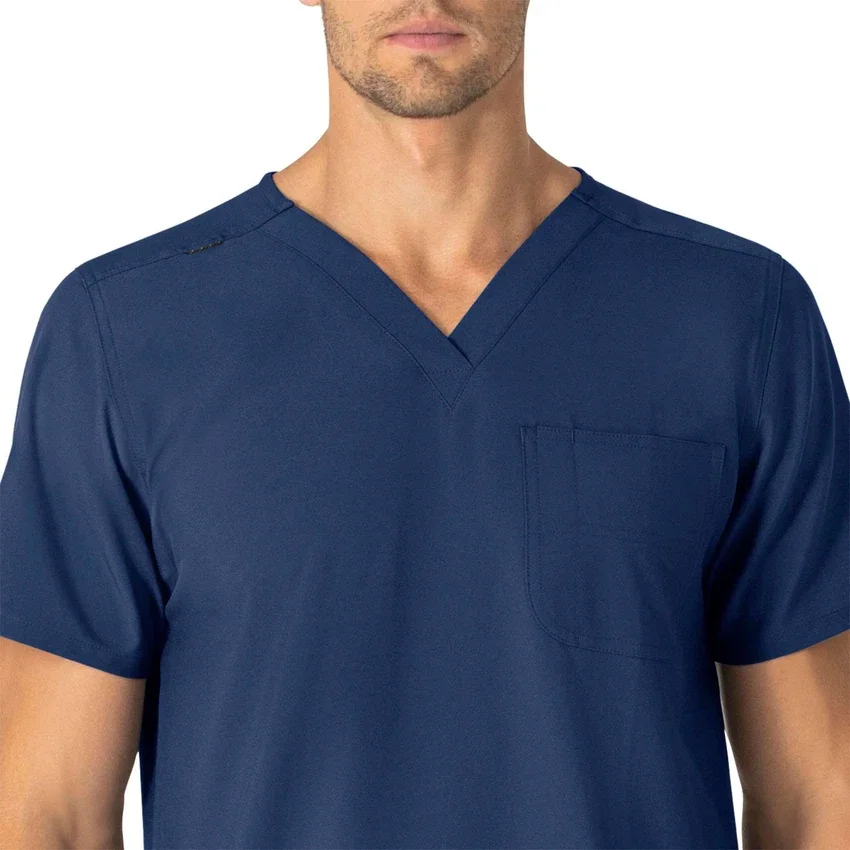 Blusa médica unissexo Force Essentials com decote em V e 6 bolsos
