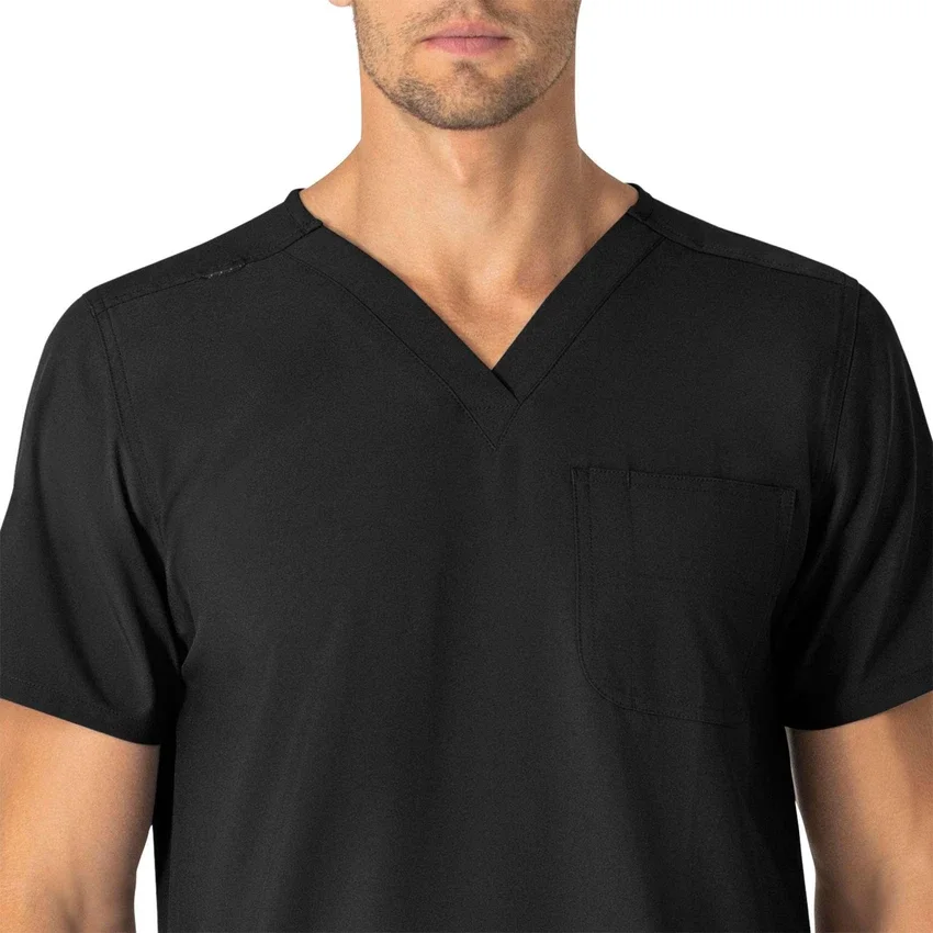 Blusa médica unissexo Force Essentials com decote em V e 6 bolsos