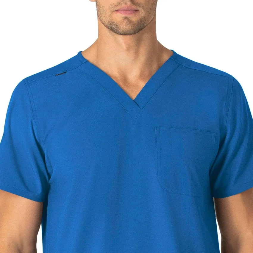 Blusa médica unissexo Force Essentials com decote em V e 6 bolsos